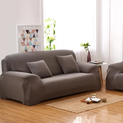 WLIARLEO стрейч диван Slipcover чехлы для диванов для гостиной эластичная ткань анти-клещ универсальный для одного/двойного/трех/четырех сидений - Цвет: Grey