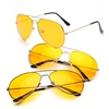 Voiture lentille jaune UV400 Anti-éblouissant Vision nocturne conduite lunettes pilote sécurité aviateur lunettes de soleil lunettes de soleil pour Ford VW BMW ► Photo 2/4