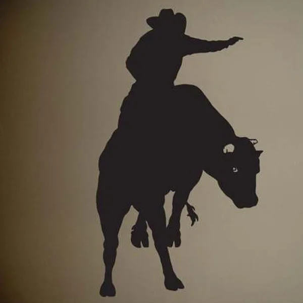 Bull Rider Cowboy Western Kids Room Decor Wall Decal Art Wallpaper Bedroom Home Decoration Wall Vinyl Stickers Quote Lettering Sticker Emblem Sticker Harleywallpaper Traditional Aliexpress
