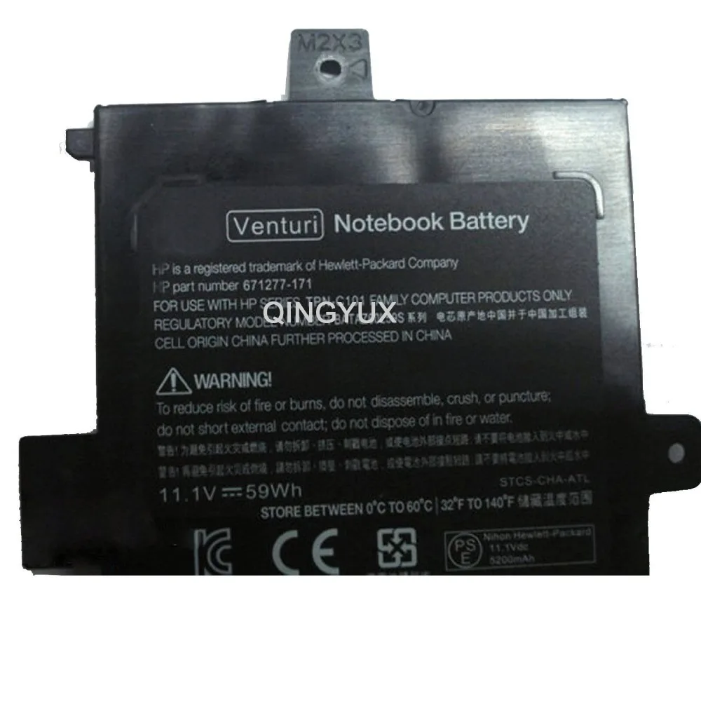 QINGYUX Новый аккумулятор для ноутбука 11 1 В 59Wh TPN C101 HP Venturi Folio 13 1000 671602 001 671277 171 BATAZ60L59S