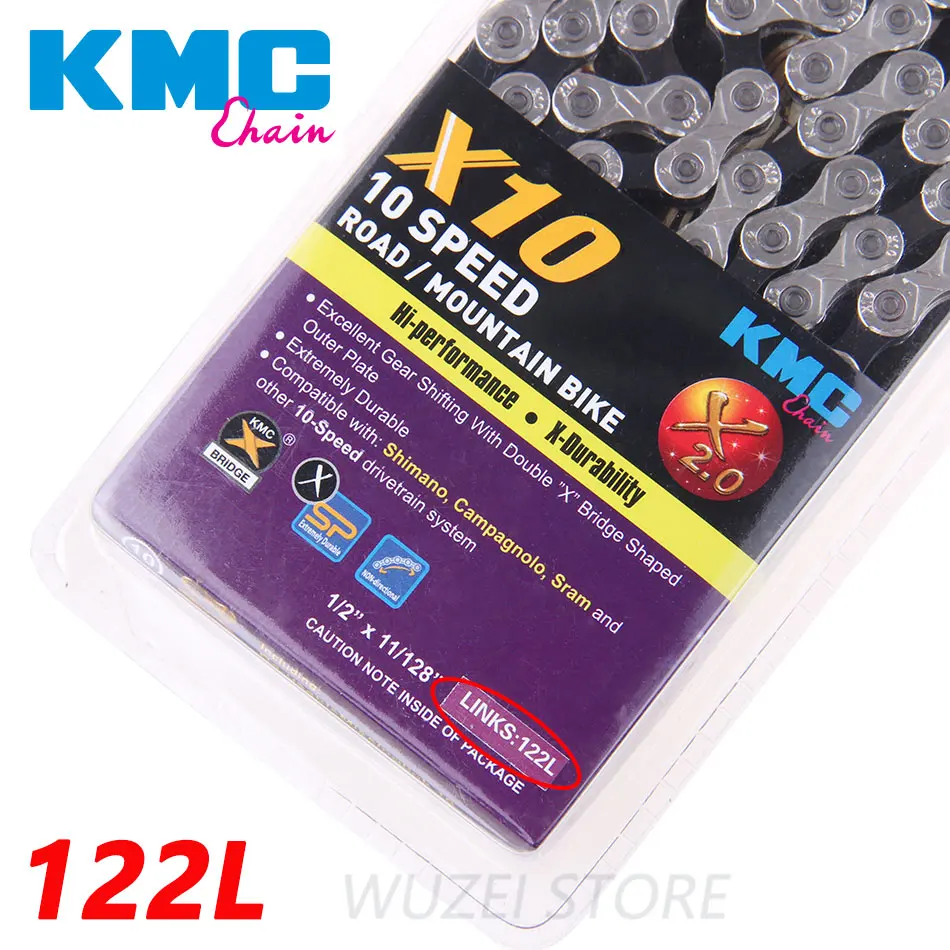 Flash Deal KMC X10 X11 MTB Bike long Chain 122L 10/11Speed Bicycle Chain Magic Button With Original box Mountain bike long chain 1