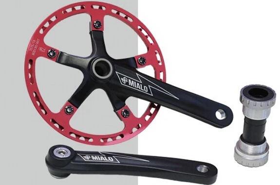 Mialo полый цельный велосипед crankset BYA412 BMX велосипедная система передняя Звездочка для велосипеда - Цвет: red