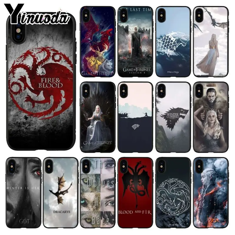 

Yinuoda Game Of Thrones Custom Photo Soft Phone Case for Apple iPhone 8 7 6 6S Plus X XS MAX 5 5S SE XR Cover