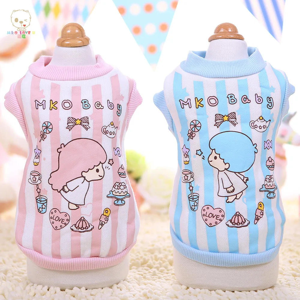 Cute girl dog pet cat hoodie vest winter warm fleece small dog puppy coat jacket clothing chihuahua dog clothes