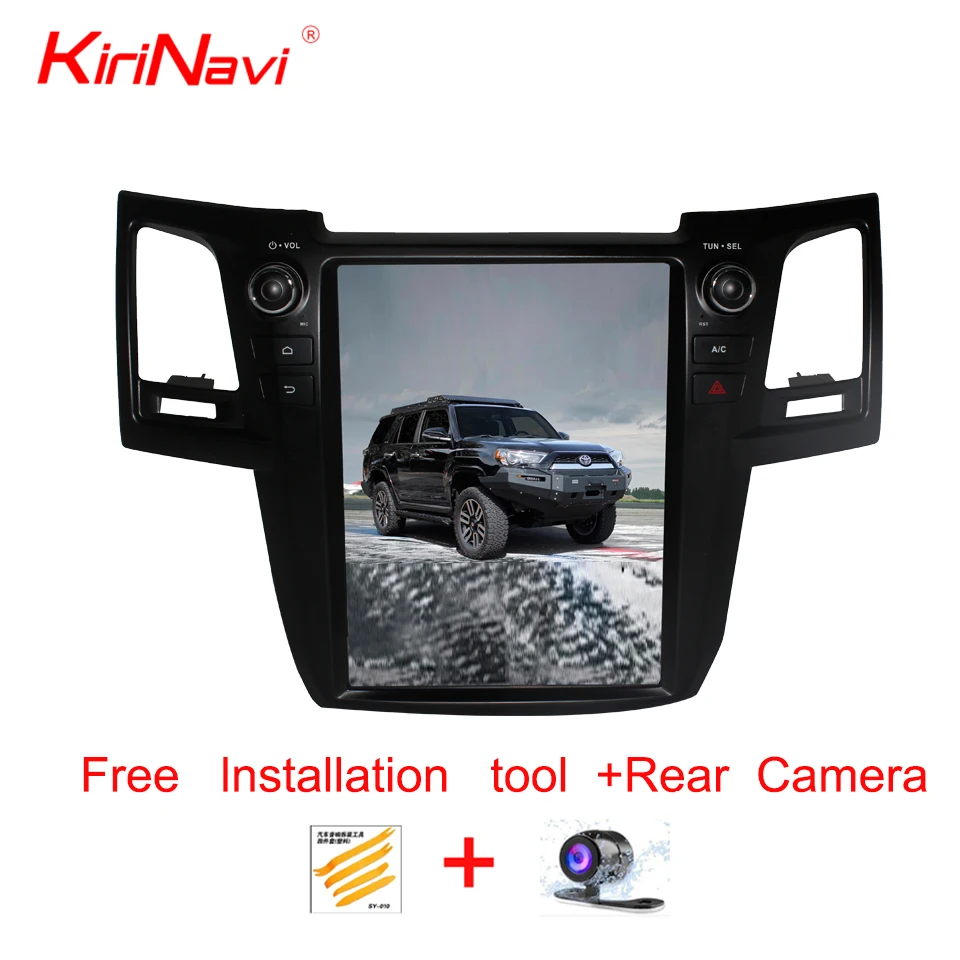 

KiriNavi Vertical Screen Tesla Style Android 6.0 12.1 Inch Car Dvd For Toyota Fortuner Car Radio Player GPS Navigation WIFI 4G