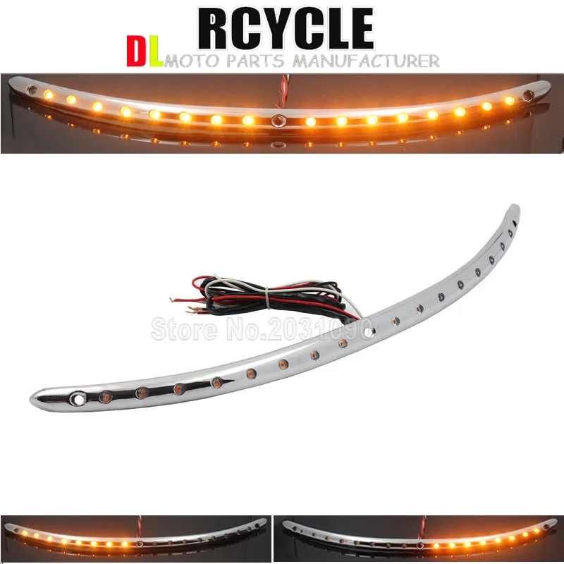 LED Illuminated Windshield Chrome Trim For Harley Touring Electra Glide 14 17in Covers