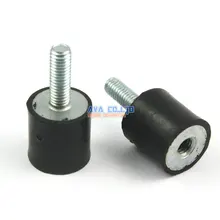 Isolateur de bobine Anti-Vibration en caoutchouc, 10 pièces, corps M5 x 15mm, mâle et femelle, 15x15mm
