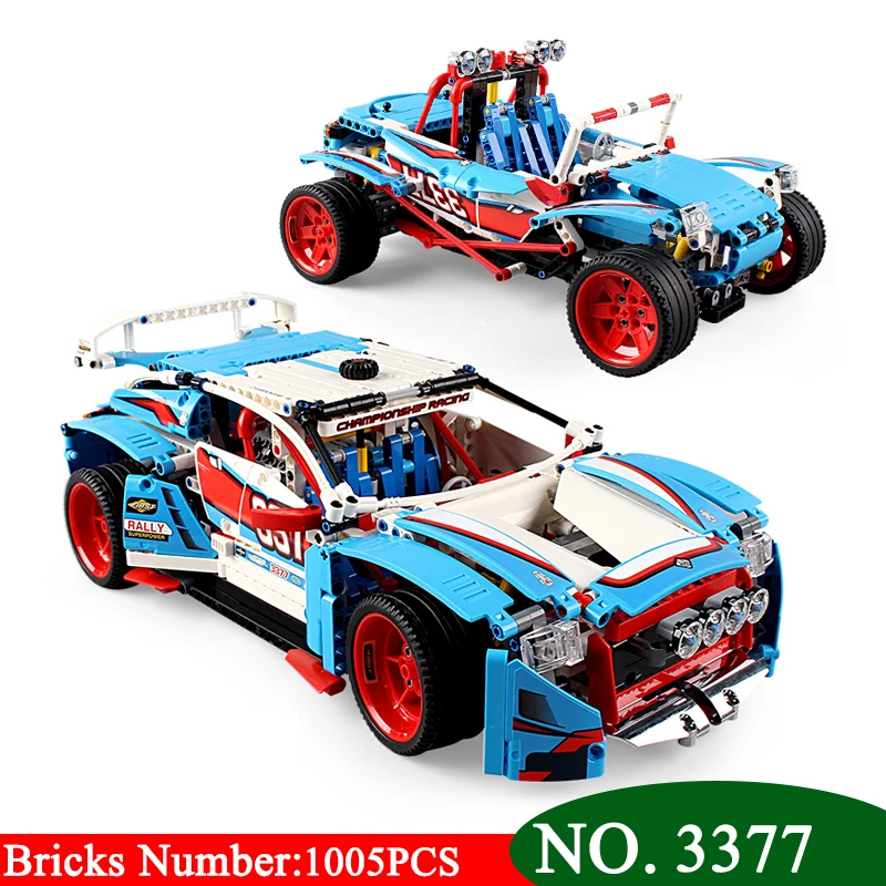 

3377 1005pcs Technic Series Refit Chrome Front Bumper Rally Car Set Compatible 42077 Building Blocks Bricks Toys For Children