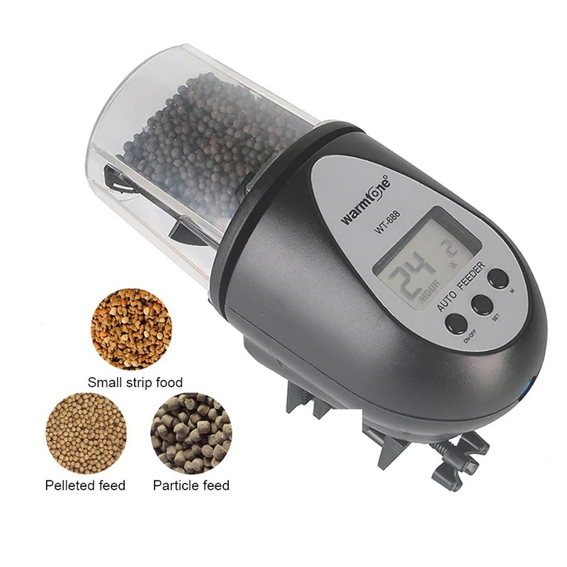 1 Portable Automatic Electrical Fish Feeder Digital  Fish Tank Timer Feeder Home Aquarium Tank Food Feeding Weekend Holiday Helper