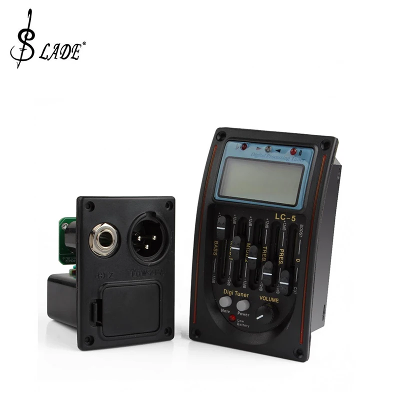 

SLADE RED LC5 Band Acoustic Electric Guitar Preamplifier EQ Equalizer Pickup Tuner with LCD Display Guitar Parts & Accessories