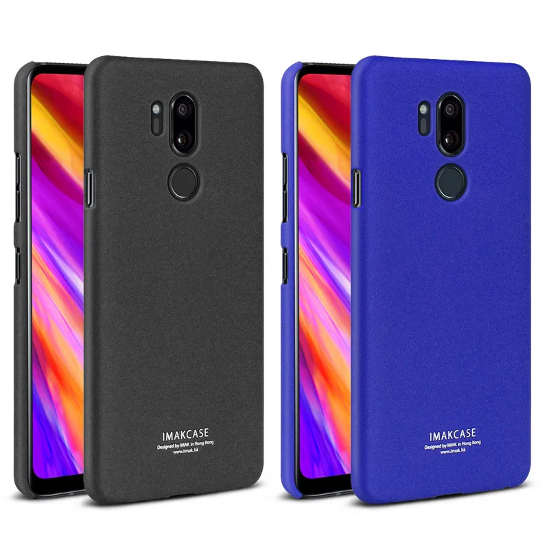 IMAK For LG G7 ThinQ Cowboy Shell Matte PC Hard Case with Ring which can be used repeatedly Stand+ Screen Film |