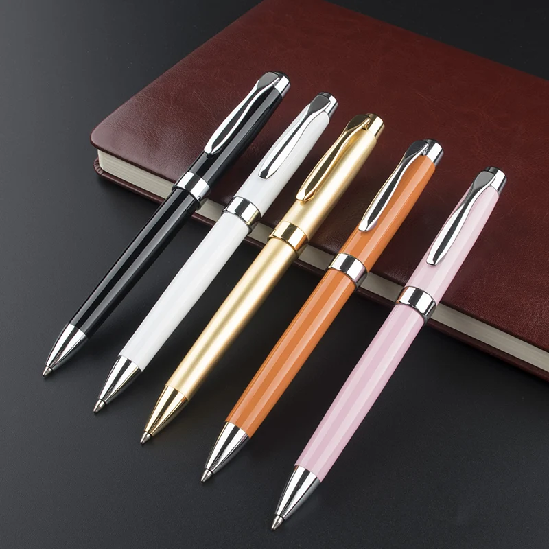

High quality color Metal ballpoint pen 0.7mm nib Learn office school stationery Gift Luxury pen & hotel business Writing pen