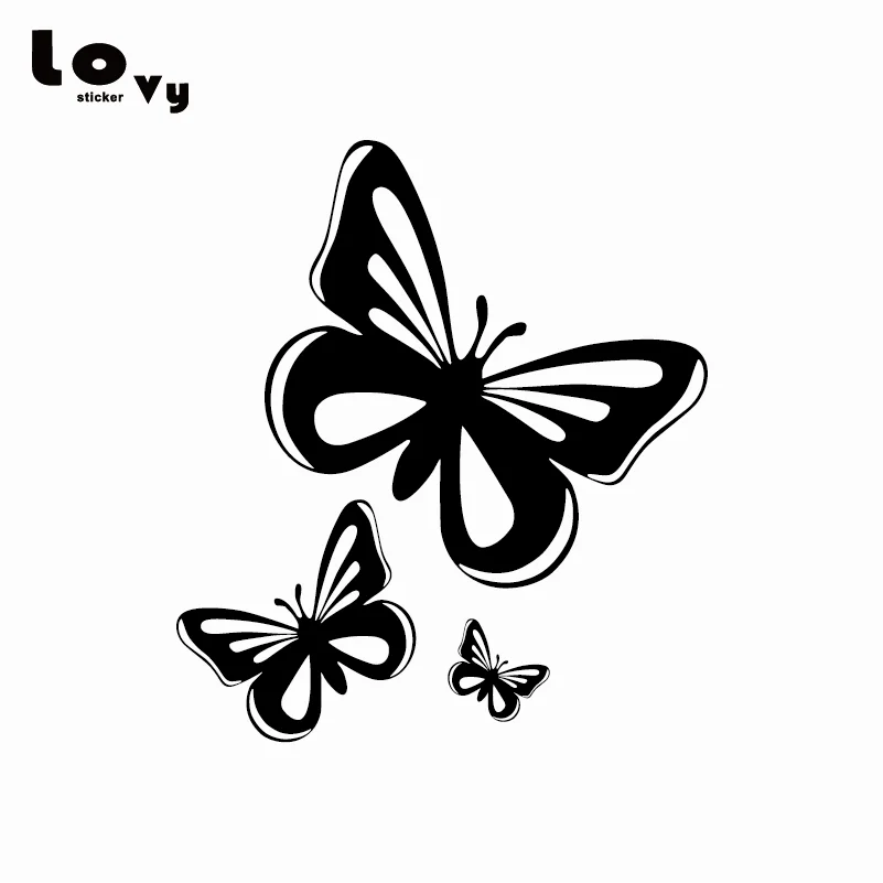 

Beautiful Butterflies Vinyl Car Sticker Creative Animal Car Styling Decal 15x17cm CA0073