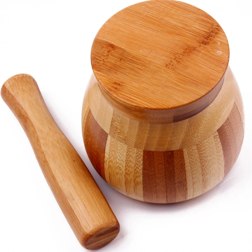 Натуральная бамбуковая ступка и пестик устройство разбитое кухонное приготовление хороший помощник палочки и посуда как набор 10,5 см* 10,5 см