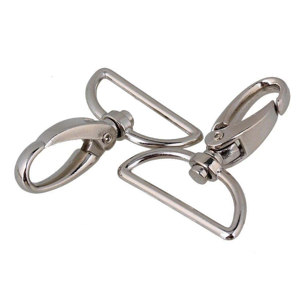 

10pcs 32mm D-shape Swivel Zinc Alloy Lobster-swivel Clasp Trigger Snap Hook