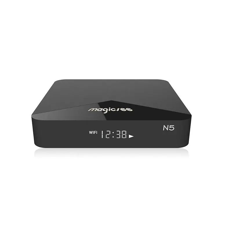 Magicsee N5 Android 7,1 2,4G+ 5G Wifi ТВ приставка Amlogic S905X четырехъядерный 2G+ 16G Смарт ТВ приставка с Hd 4K телеприставка(штепсельная Вилка европейского стандарта
