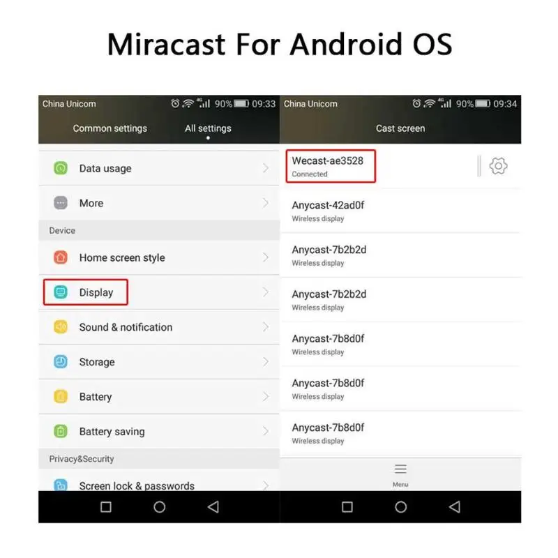 Wecast E9 медиа парящий ТВ ключ беспроводной дисплей HDMI Miracast