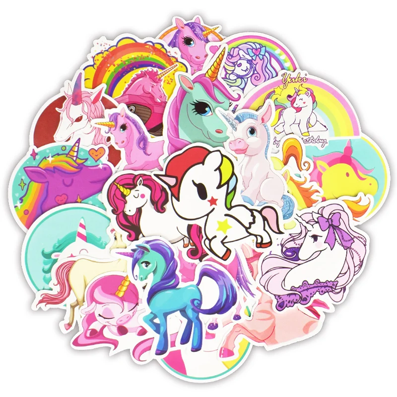 

30Pcs Unicorn Stickers for Laptop Skateboard Suitcase Motorcycle Refrigerator Decor Mixed Decal for MacBook Air Pro11 13 15 Skin