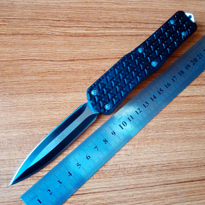 GFC2DEBK Double edge blade Knife Zinc Aluminum alloy Black Handle