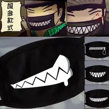 Nan bao Женский Мужской Черный Анти-пыль хлопок милый медведь аниме мультфильм рот маска Kpop зубы рот мода муфельные маски со ртом для лица