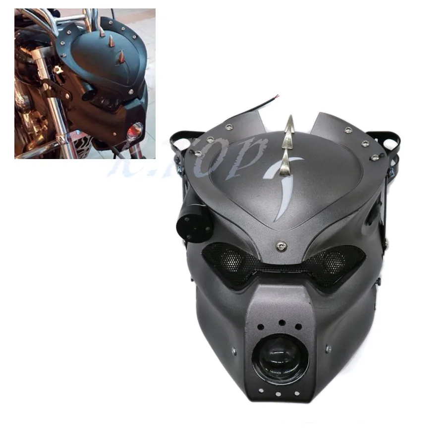 

1 Set Motorcycle LED Skull Head Light Headlight Lamp With Mount Bracket For Harley Honda Yamaha Kawasaki Suzuki