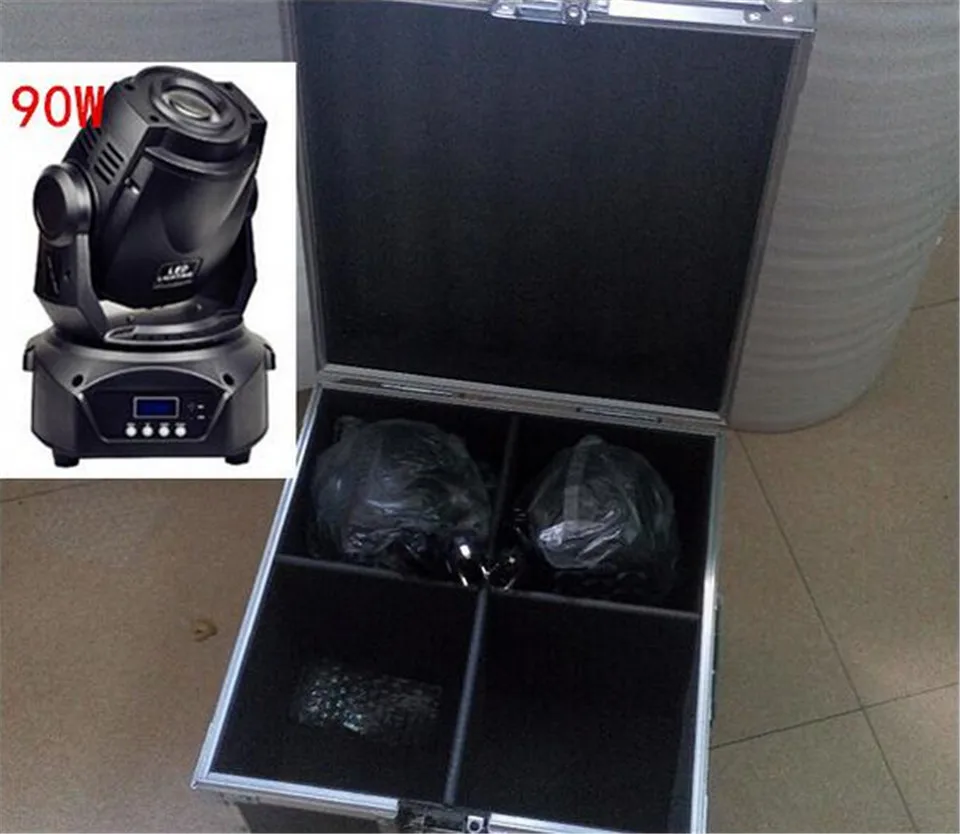 Светодиодный прожектор с движущейся головкой 4 pz/Loto e 90 Вт|dmx dj|flight casespot moving |
