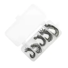 51 шт. сумашедшая Рыбалка Крючки из высокоуглеродистой стали рыболовные крючки w/коробка рыболовные снасти