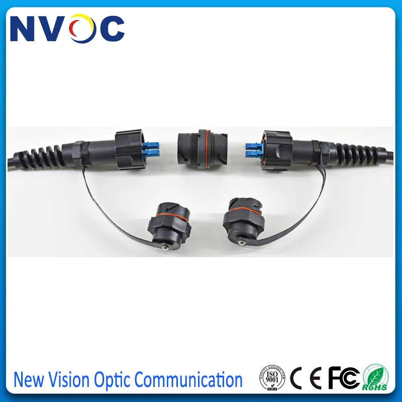 

Outdoor IP67 ODVA-LC to ODVA-LC Duplex 1M FTTA Fiber Patch Cord,SM,G657A1,7.0mm,2 Cores,LSZH Jacket+ODVA LC DX Fiber Adapter