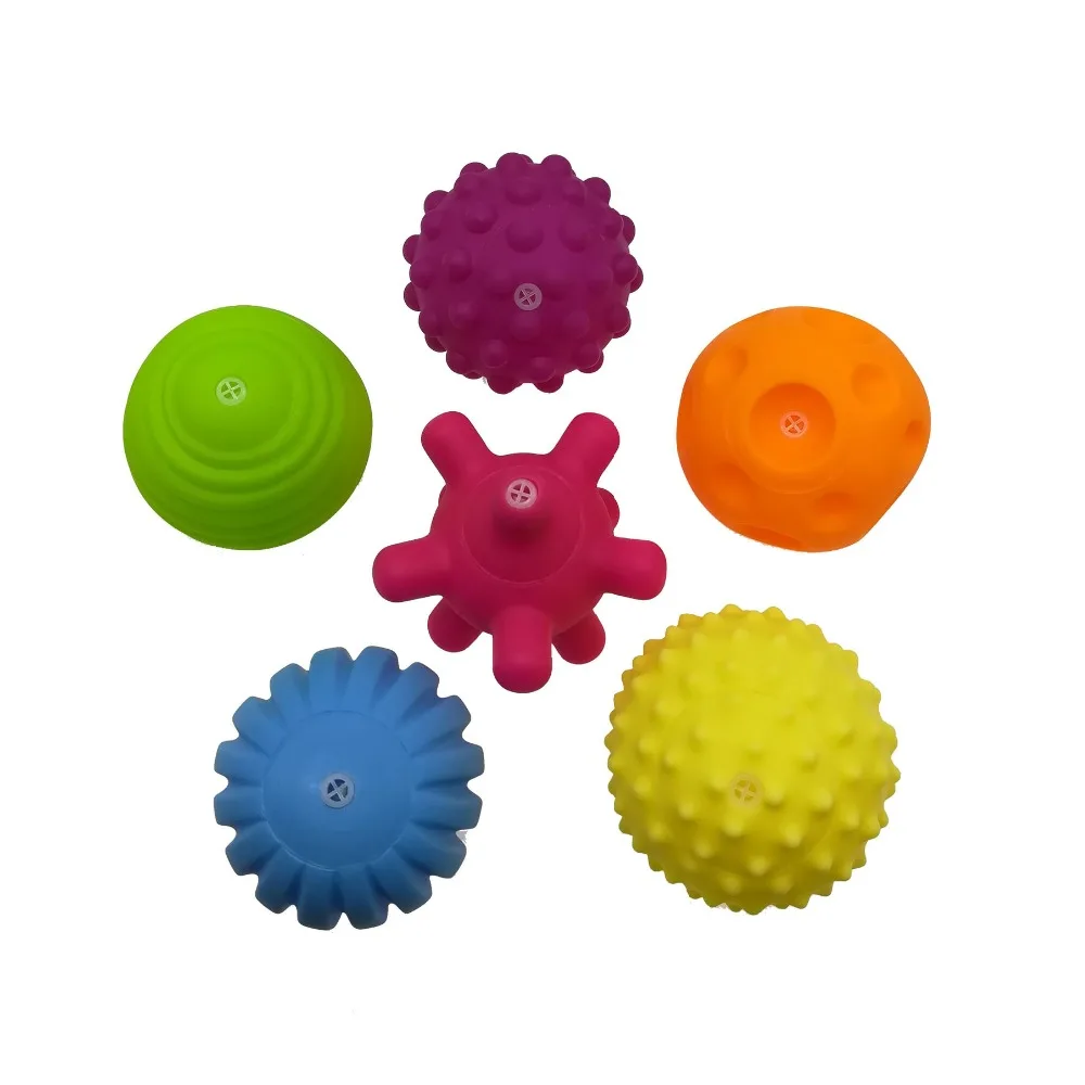 6 шт./компл. детские игрушки мяч набор развивают тактильные ощущения игрушка сенсорный игрушки, ручной мяч детские тренировочный мяч с массажным эффектом; мягкая мяч LA894335