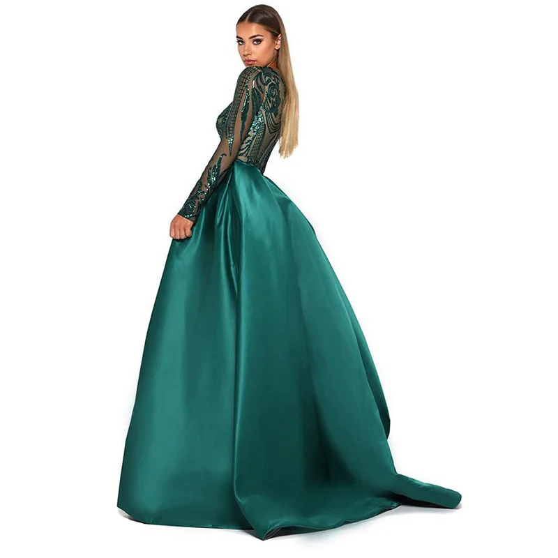 Green Muslim Evening Dress Long Sleeves 2019 Mermaid Sequin Bling Saudi Arabic Formal Party Dress Prom Gown Robe de Soiree Green Muslim Evening Dress Long Sleeves 2019 Mermaid Sequin Bling Saudi Arabic Formal Party Dress Prom Gown Robe de Soiree