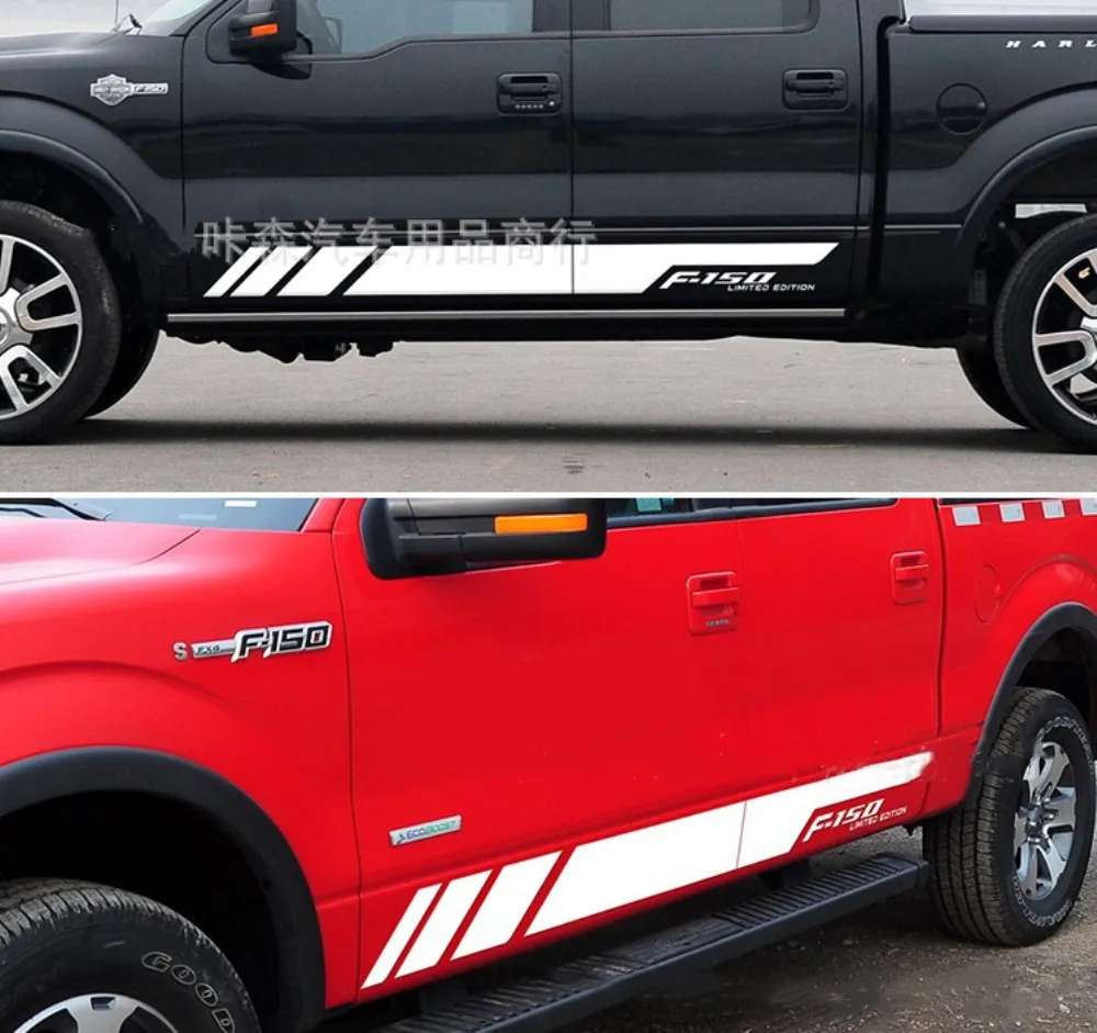 1 пара автомобильные двусторонние наклейки для пикапа Ford RANGER Raptor F150 F250 F350 F450 F550