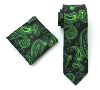 

SKng New Designs Fashion Mens 8CM Ties Paisley Jacquard Sets Necktie Men's 100% Silk Ties For Men Business Party 5 Colors