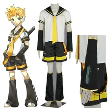 Высокое качество 2 Vocaloid Kagamine Len Косплэй костюм формула для Одежда для мальчиков