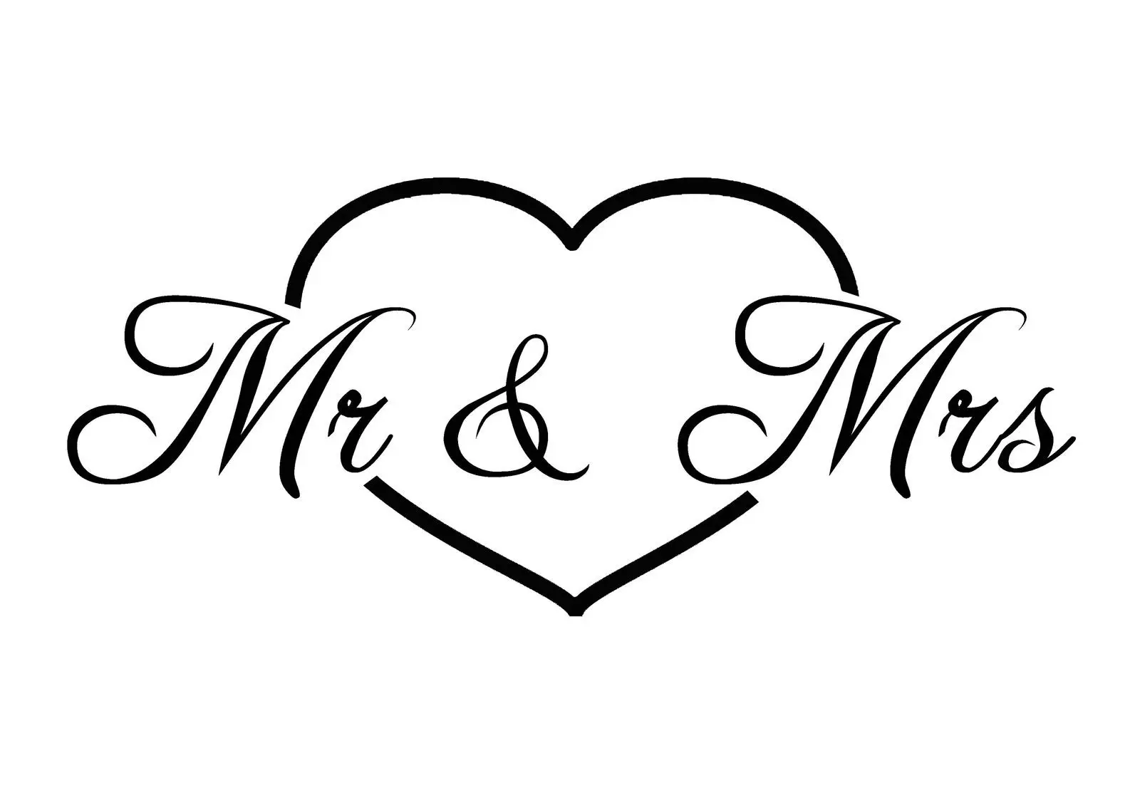Mr & Mrs in Love Heart Motto Quote Bedroom Room Decal Wall Art Sticker Picture Mr & Mrs in Love Heart Motto Quote Bedroom Room Decal Wall Art Sticker Picture