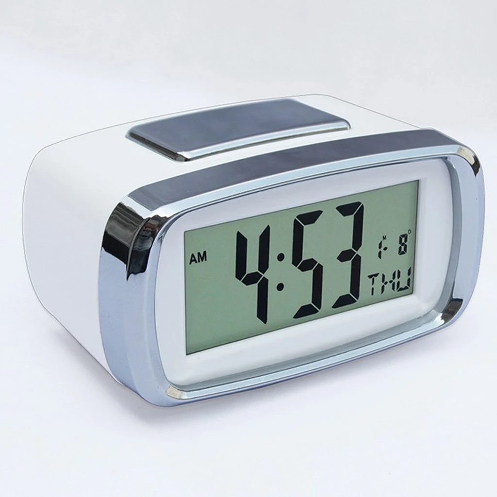 

LED Alarm Clock Digital Snooze Table Clock Time Date Display Calendar Home Decoration Clock