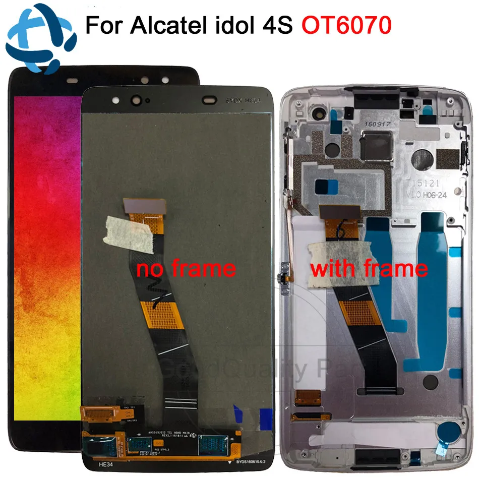 

New Lcd For 5.5" Alcatel vodafone idol 4S OT6070 6070k 6070y 6070 LCD Display Touch Screen Digitizer Full Assembly For OT 6070