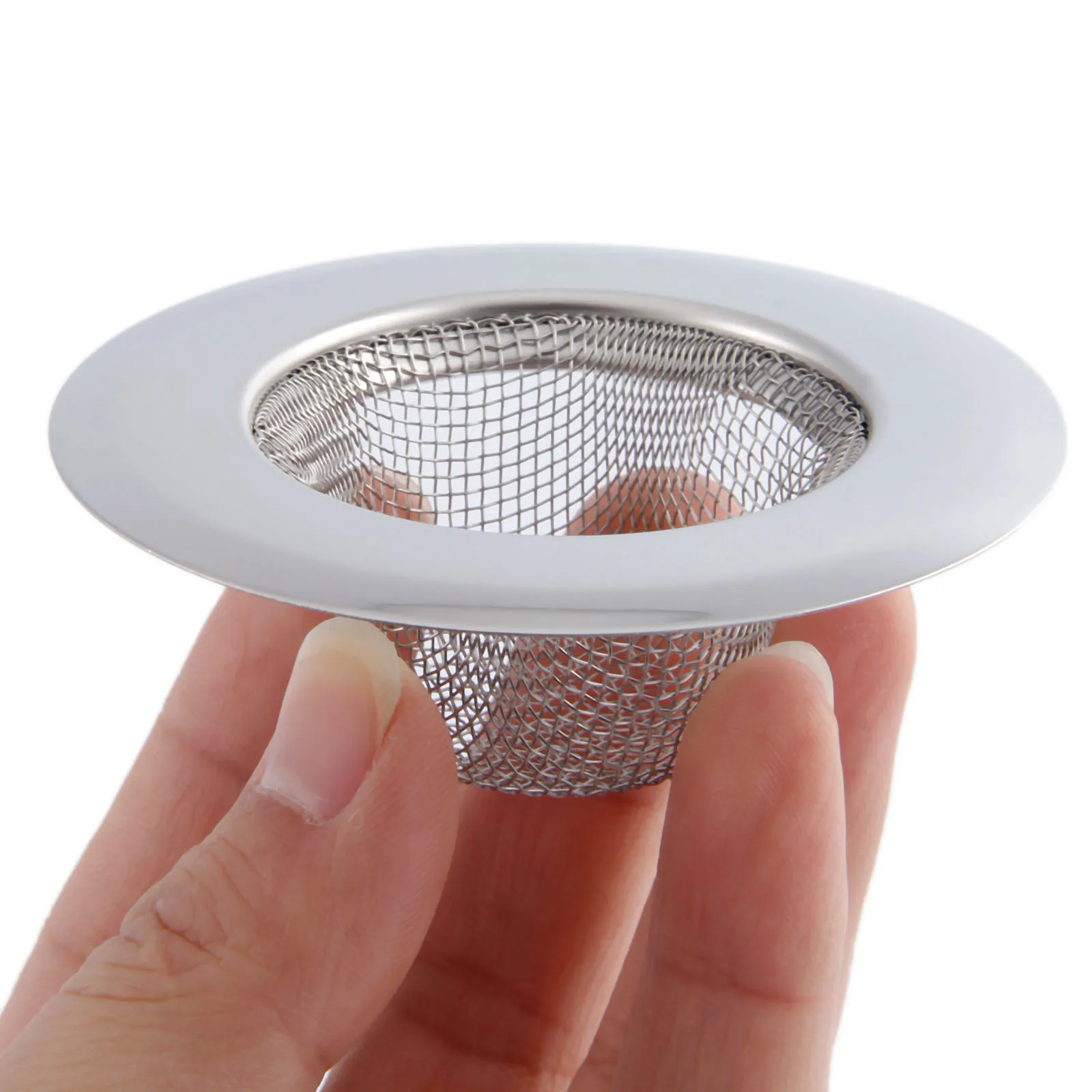 1Pc Kitchen Sink Strainer 7CM Stainless Steel Sink Drain Cover Drainer Basin Filter Mesh Sink Strainer for Bathroom Shower