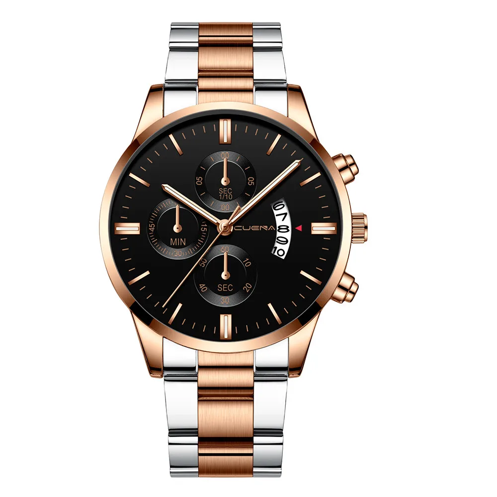 Мужские часы лучший бренд класса люкс Модные Аналоговые часы из нержавеющей стали спортивные деловые кварцевые наручные часы relogio masculino - Цвет: F