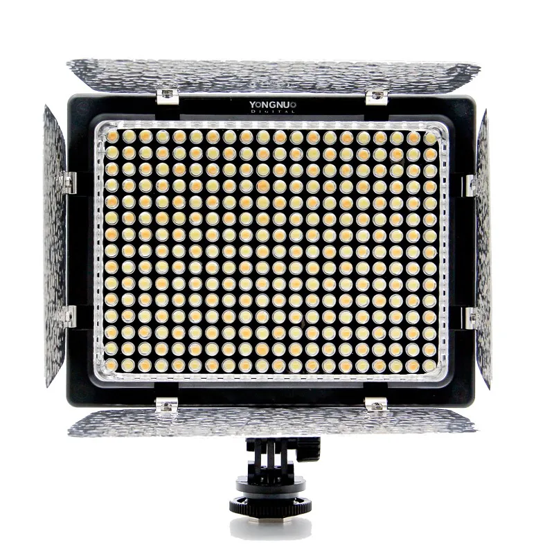 2PCS-YONGNUO-YN300-III-YN-300-III-CRI95-3200K-5500K-LED-Video-Light-with-Barndoor-led