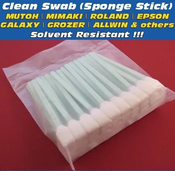 

200 swabs/lot - 5" Rectangular Foam Swab Sponge Swab for Cleaning Printers - Mimaki, Roland, Mutoh