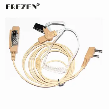 

Beige Flesh Color Covert Acoustic Tube Earpiece Headset Mic For Kenwood BAOFENG UV-5R Two Way Radio