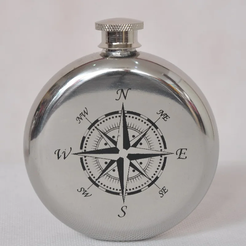 Creative mini 1 oz sealed cans 304 stainless steel hip flask bottle thick waterproof storage bottle key ring pendant container