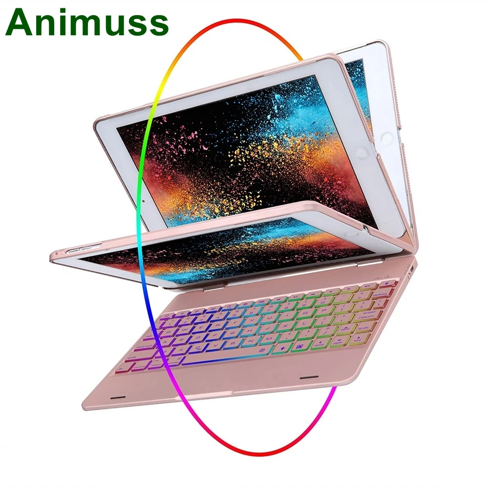 

ANIMUSS for iPad Case with Keyboard Bluetooth keyboard for iPad air/air 2 /Pro 9.7'' /2017/2018new FOR iPad