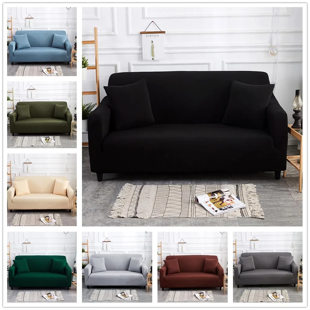 10 Styles Solid Simple Elastic Sofa Protector Cover for Living Room
