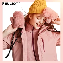 PELLIOT женская уличная куртка три в одном, утолщенная флисовая двухсекционная одежда для альпинизма, походов, Женская ветрозащитная куртка