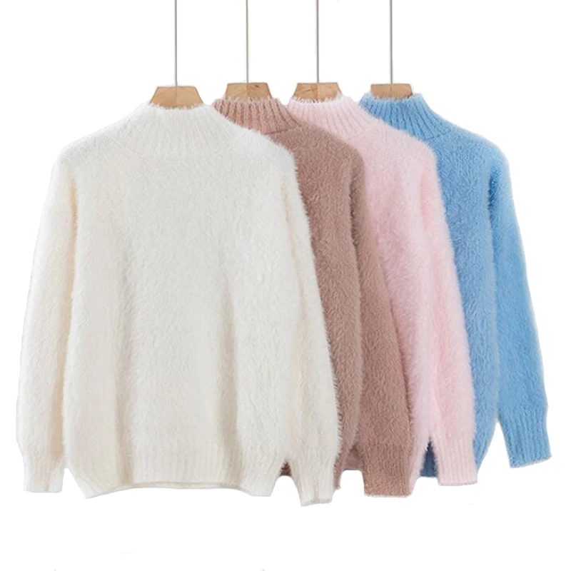 2018 Pullover and Sweater Women Cute Warm Mohair Sweater