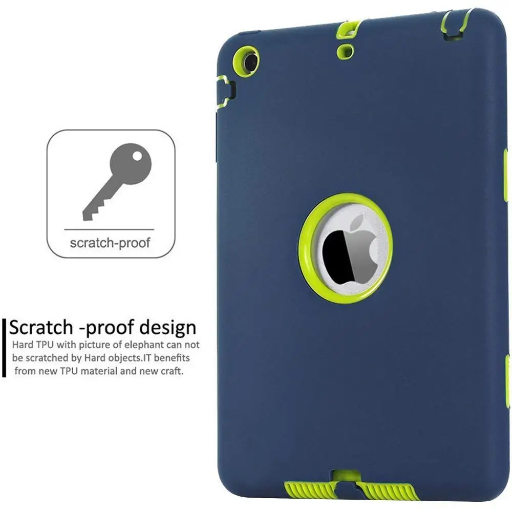 Для iPad Mini 1/2/3 Retina чехол 3 в 1 Противоскользящий гибридный защитный сверхпрочный
