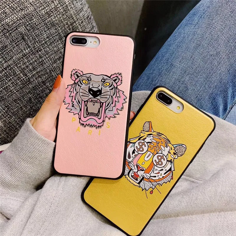 

Fashion Tiger Animal Leather Phone Case for iPhone X XR XS MAX Case Coque Funda iPhone 6 6S 7 8 Plus Case Soft Luxury Covers