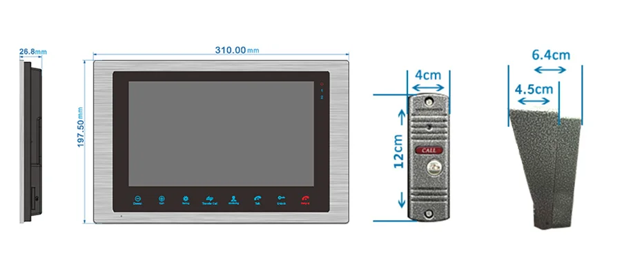 Homefong 10 дюймов видео домофон 2 Мониторы проводной видеодомофон домофон Системы 1 уличная панель станция из металла с большим экраном