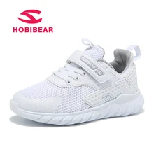 HOBIBEAR Running Children s Shoes Boys Sneakers Girls Sport Shoes Net Mesh Fabric Hook Loop schoenen